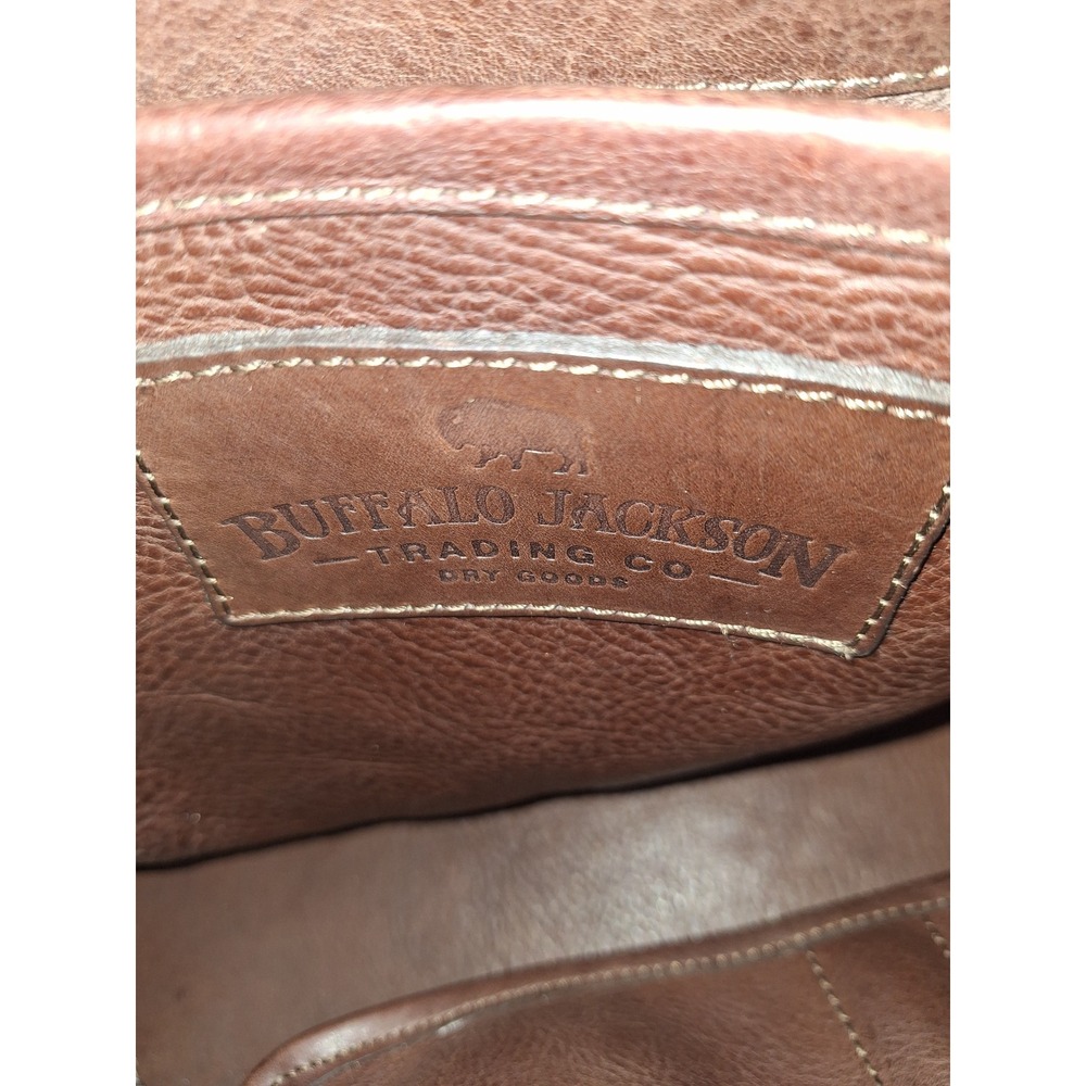 Buffalo‎ Jackson Brown Leather Tote Bag Shoulder Bag Full Grain Minimalist - Picture 11 of 16